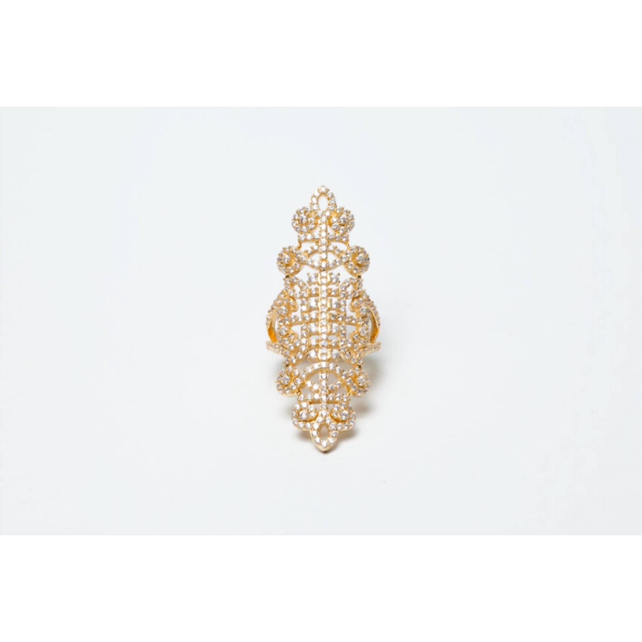 New Avenue Chic Women's Statement Lace Ring In Gold